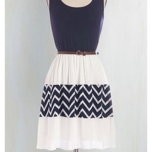 ModCloth Blue and White Chevron Dress!